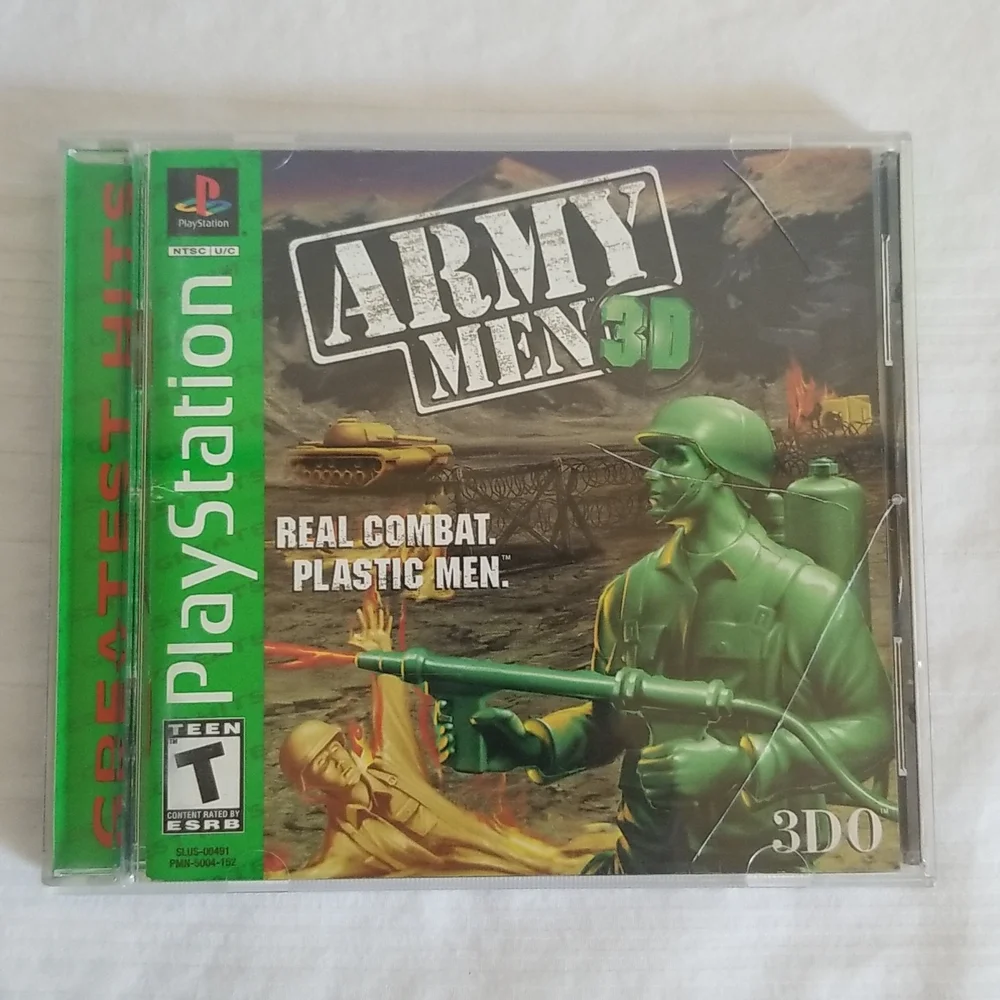 Army Men 3D PS1 Sony PlayStation Complete Manual Game Case Tested